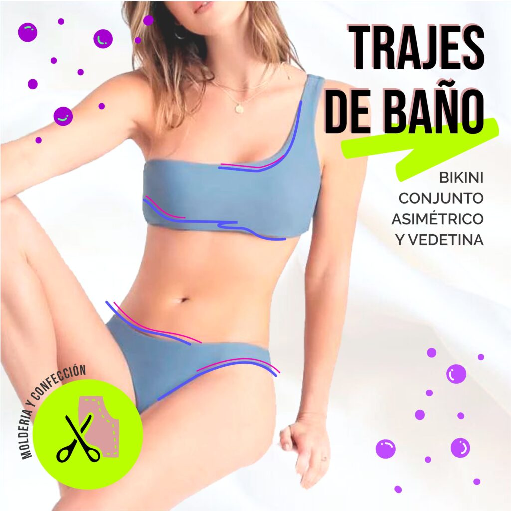 Trajes de Baño Asimetrica y Tanga